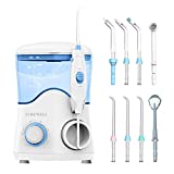 TUREWELL Dental Water Flosser con 8 boquillas multifunción, 10 clasificaciones de presión de agua...