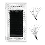 NAGARAKU Volumen Extensiones de Pestañas 3D-20 Pestañas Postizas Fácil Ahorra Tiempo Natural Negro...