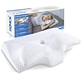 HOMCA Almohada Cervical Almohada Ergonómica Viscoelástica de Apoyo Almohada Ortopédica para Dormir...