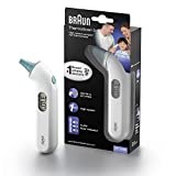 Termómetro de oído Braun Thermoscan 3, precisión profesional, blanco, ‎12,8 x 3,1 x 2,8 cm;...