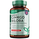 Ginkgo Biloba 6250mg - 365 Comprimidos - Extracto Vegano de Gingko Biloba 50:1 - Cápsulas de...