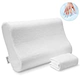 Almohada cervical de espuma viscoelástica Levesolls con altura ajustable, almohada cervical ortopédica a prueba de polvo...