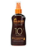 Bilboa Carrot Plus, Sun Oil Spray SPF 10, Aceite Bronceador Corporal, Fórmula con Betacaroteno para...