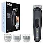 Braun Body Groomer 3 Afeitadora Eléctrica para Hombre, Accesorios Incluidos, Cuchilla Metálica, Ideal para...