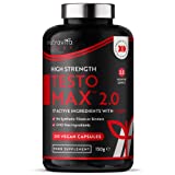 TESTOMAX™ 2.0 Suplementos de testosterona para hombres - 210 cápsulas veganas - 1450 mg por porción -...