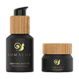 Lumalux COMBO PACK - Sérum Facial Antiarrugas Ácido Hialurónico 50ml con 98% Baba de Caracol y Aloe Vera -...