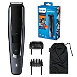 Philips BT5509/16 5000 Series Recortadora de barba con cuchillas de metal, uso con cable e inalámbrico, 2 peines y...