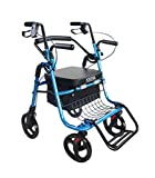 KMINA - Andador para Silla de Ruedas Plegable (2 en 1), Andador para Ancianos, Andador para...