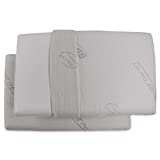 Baldiflex - Par de almohadas viscoelásticas - Modelo de barra de jabón - Forro plateado seguro