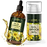 LUMINER® Arnica Para Caballos Uso Humano, 100ml+100ml, Gel De Arnica Fuerte + Aceite De Arnica, Kit Con...