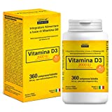 ALTA DOSIS DE VITAMINA D3 |  vitamina d 2000 UI por comprimido |  360 TABLETAS, suministro para 1 año |...