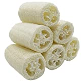 Voarge 6 piezas de esponja de lufa natural, esponja de esponja de lufa Spa Peeling Scrubber Body Wash Esponja de...