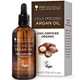 PraNaturals Aceite de Argán Marroquí 100% Orgánico para Cabello, Rostro y Cuerpo - Natural, Puro y...