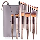 HEYMKGO Professional Make Up Brushes Set de 15 brochas de maquillaje champagne, cerdas suaves y...