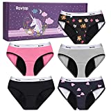 Rovtop Braguitas Absorbentes Periodo Niña, 5 Piezas Braguitas Absorbentes Periodo Mujer, Bragas Especiales...