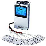 Axion TENS EMS |  STIM-PRO X9+ Equipo combinado de 4 canales y 8 electrodos 5 x 5 cm |  Terapia de...