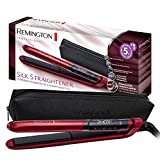 Plancha Remington Para Cabello Liso Efecto Sedoso, Doble Capa Cerámica Con Proteínas De Seda,...