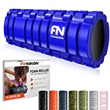 Rodillo de espuma Fit Nation para masaje muscular con cuaderno de ejercicios, rodillo ultraligero para...