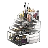 Readaeer - Organizador de Maquillaje de Baño con 6/12 Cajones Ajustables, Caja de Cosméticos,...