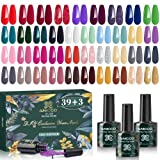 Esmalte en Gel 42 Piezas (7,5ml), Anicco Esmalte en Gel para Uñas con Base y Top Coat,...