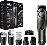 Braun Men's Beard Trimmer, afeitadora eléctrica para barba con 7 accesorios incluidos, 39 configuraciones de ...