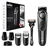 Braun Men's Beard Trimmer, afeitadora eléctrica para barba con 5 accesorios incluidos, 39 configuraciones de ...