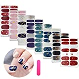 MWOOT Nail Polish Sticker 8 Hojas Full Cover Color Autoadhesivo Tip Nails Art...