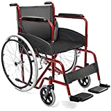 AIESI® Silla de ruedas autopropulsada plegable ligera para discapacitados y ancianos AGILA BASIC #...