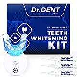 Kit de blanqueamiento dental DrDent Premium Luz LED no sensible (2) Gel blanqueador de 5 ml: elimina...