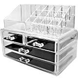 CAJA DE MAQUILLAJE ORGANIZADOR JOYERO COSMÉTICOS MAQUILLAJE 4 CAJONES ACRÍLICOS