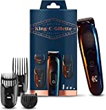 King C. Gillette Men's Beard Trimmer Kit, 1 cabezal, 3 peines recortadores, 1 cepillo, 1 cargador,...