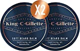 King C. Gillette Beard Balm para el afeitado de hombres, 2 paquetes de 100 ml, se usa con o sin...