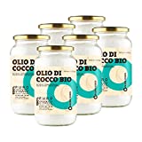 CocoNativo Aceite de Coco Orgánico Virgen Extra – 6x1000ml – Crudo y Prensado en Frío;...