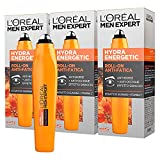 3x L'Oréal Paris Men Expert Hydra Energetic Anti-Fatigue Eye Contour Roll-On para Hombres con...