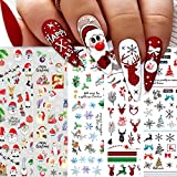 JMEOWIO Navidad Nail Stickers Nail Art 10 Hojas Nail Stickers Autoadhesivo Nail Decoraciones Nail...