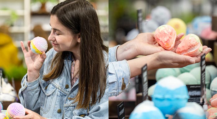 bombas de baño perfumadas