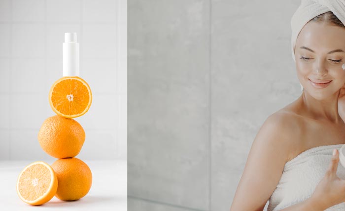 Crema facial con vitamina C